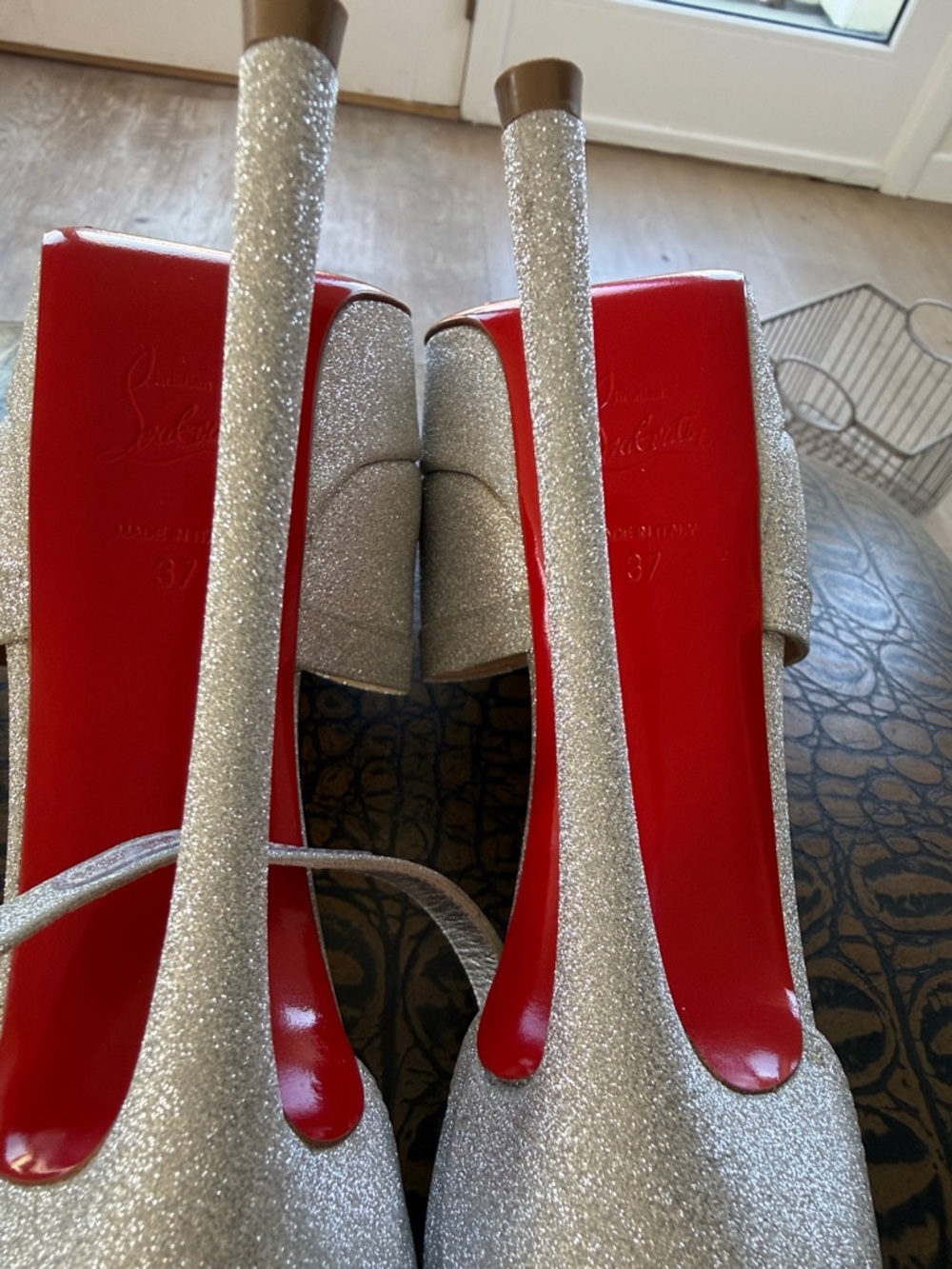 Christian Louboutin Glitter 150 Silver Pumps - Picture 10 of 17